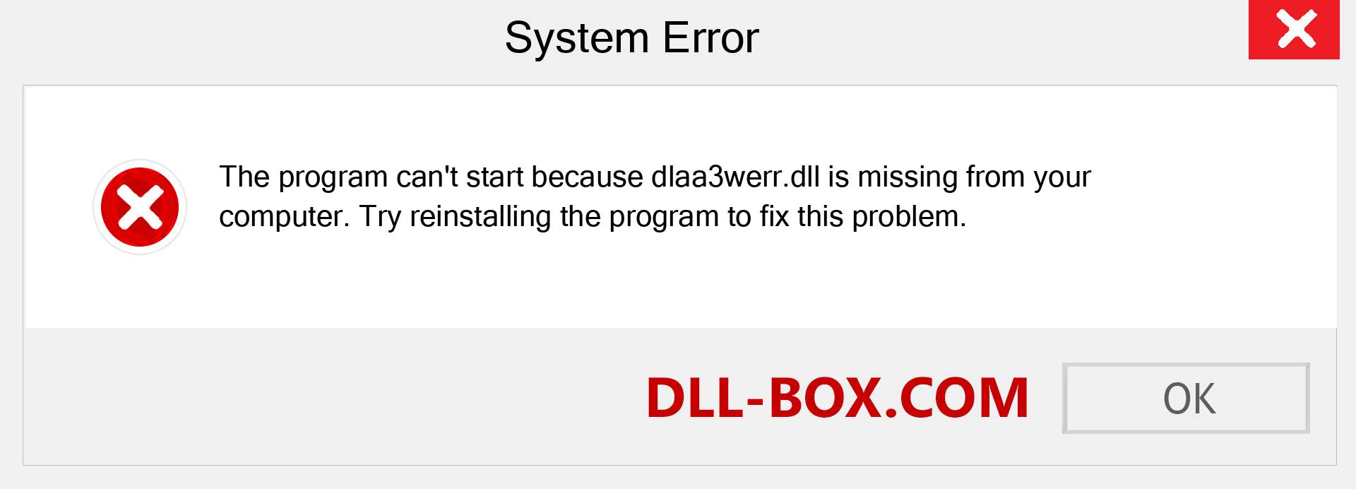  dlaa3werr.dll file is missing?. Download for Windows 7, 8, 10 - Fix  dlaa3werr dll Missing Error on Windows, photos, images